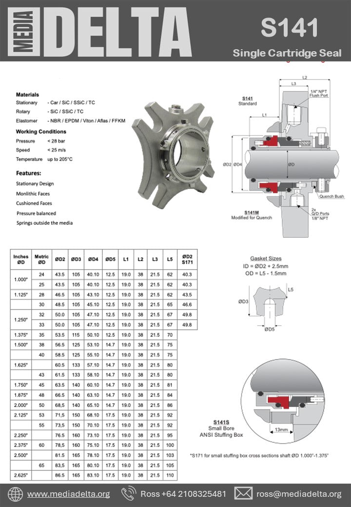 Stationary Cartridge Seal